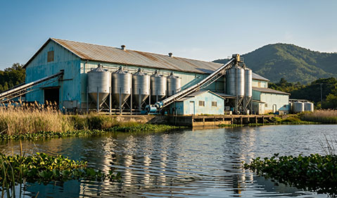 Pig Feed Line in Ukraine