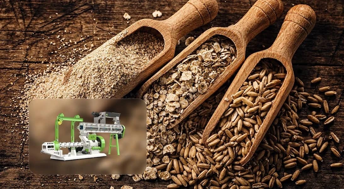 whole grain production produced by extruder machine