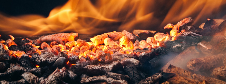Biomass pellets are burned in home page