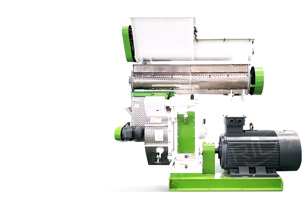 Plano de disposición de una máquina para fabricar pienso granulado para ganado