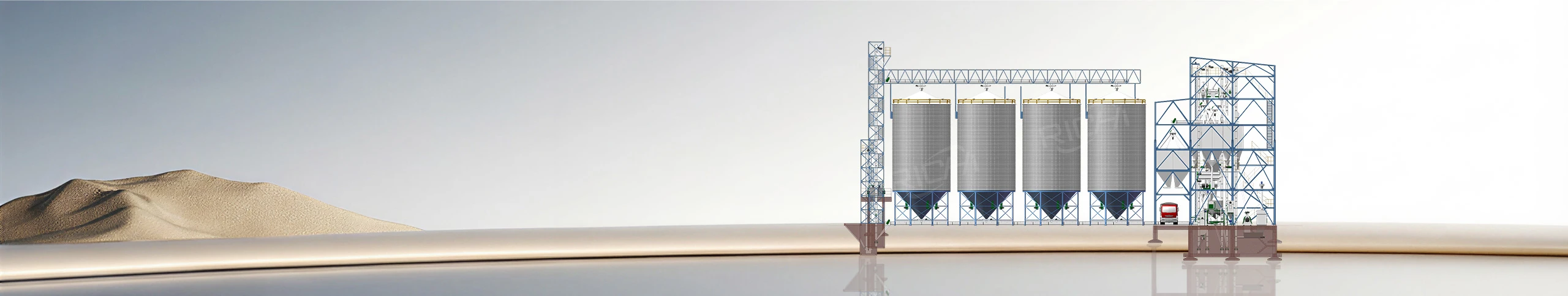 production line about feed