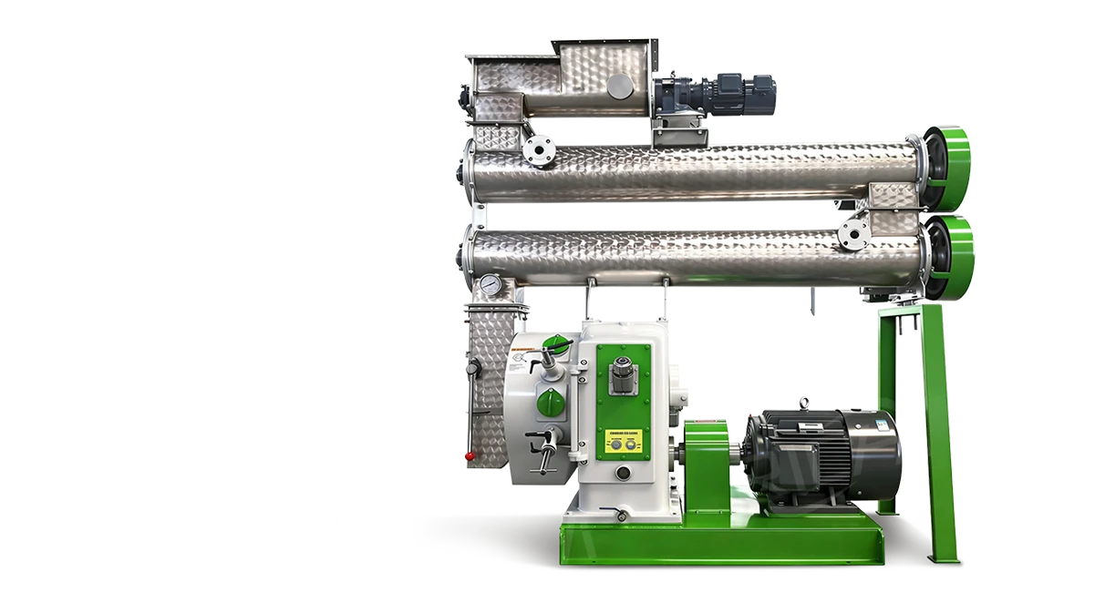 white chicken pellet mill
